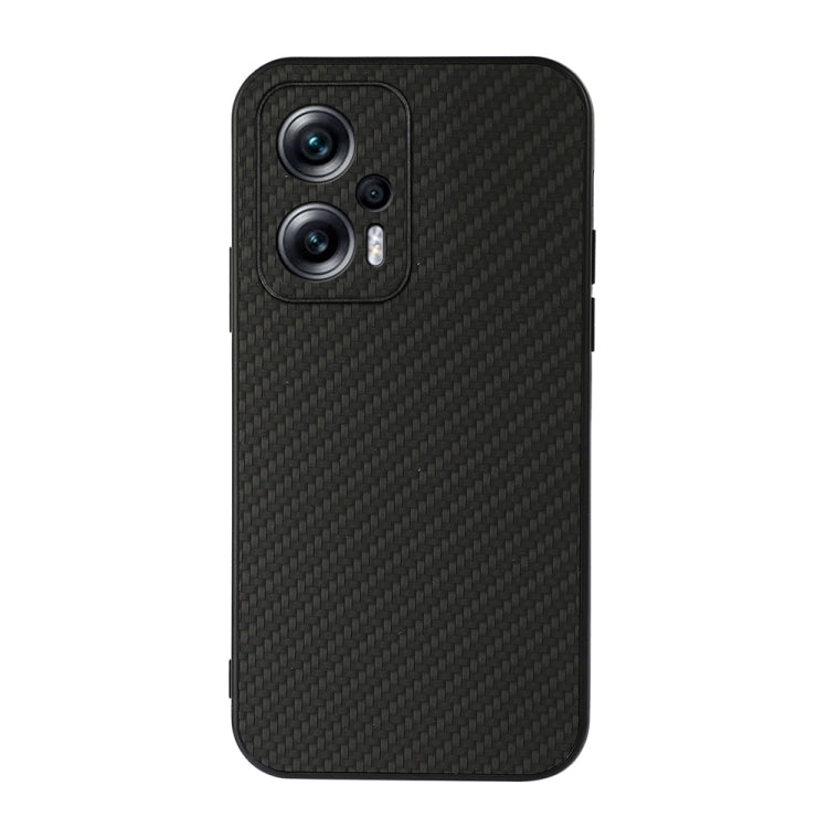 For Xiaomi Redmi Note 11T Pro / 11T Pro+ Accurate Hole Carbon Fiber Texture PU Phone Case