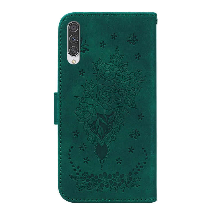 For Samsung Galaxy A70 / A70s Butterfly Rose Embossed Leather Phone Case
