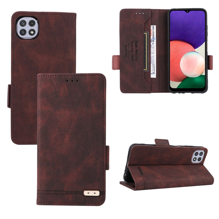 For Samsung Galaxy A22 5G Magnetic Clasp Flip Leather Phone Case