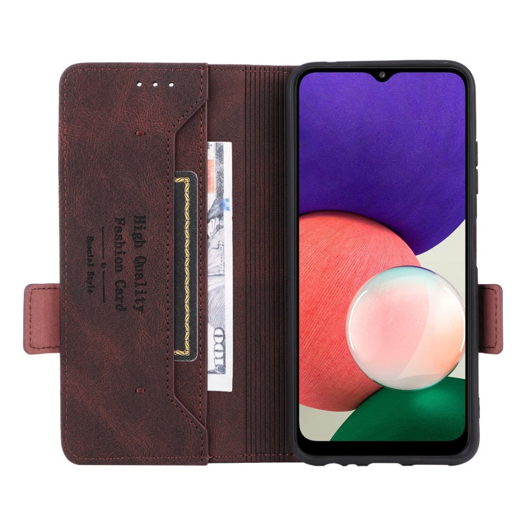 For Samsung Galaxy A22 5G Magnetic Clasp Flip Leather Phone Case