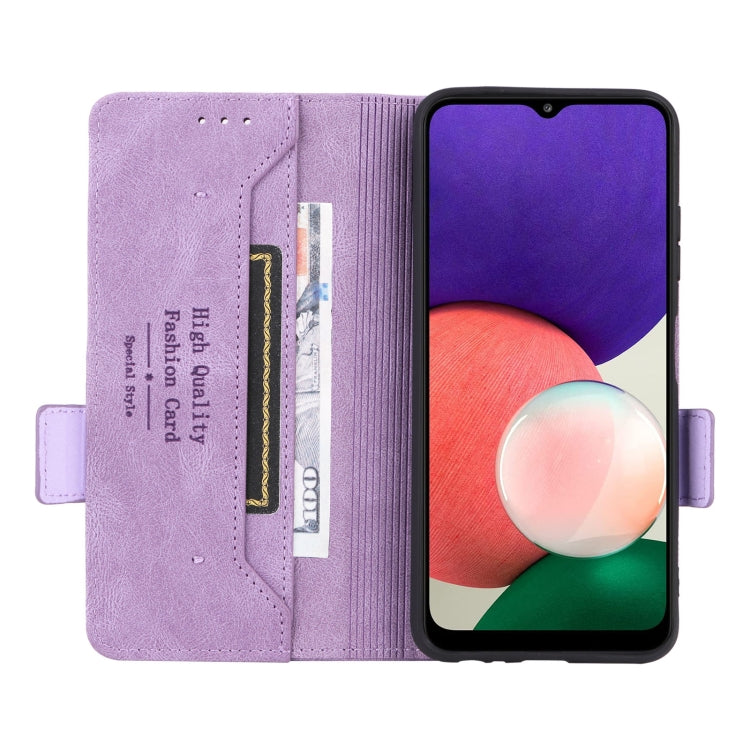 For Samsung Galaxy A22 5G Magnetic Clasp Flip Leather Phone Case