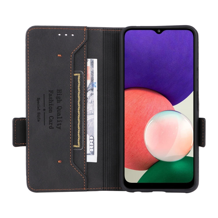 For Samsung Galaxy A22 5G Magnetic Clasp Flip Leather Phone Case