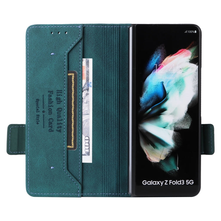 For Samsung Galaxy Z Fold3 5G Magnetic Clasp Flip Leather Phone Case