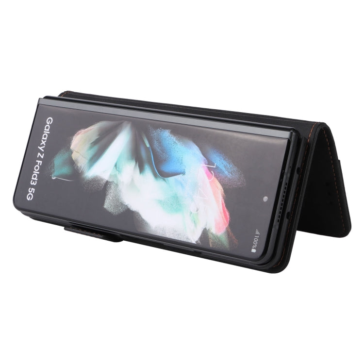 For Samsung Galaxy Z Fold3 5G Magnetic Clasp Flip Leather Phone Case