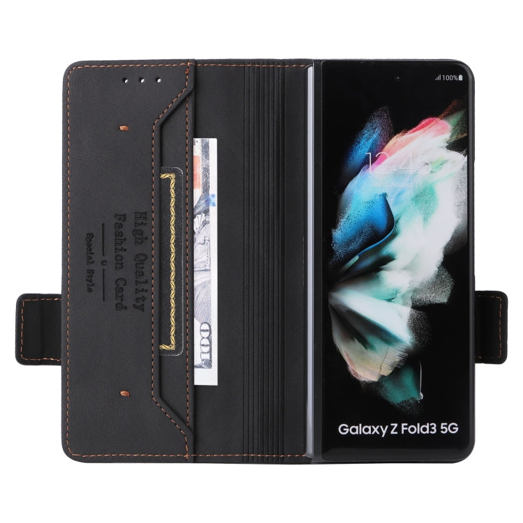 For Samsung Galaxy Z Fold3 5G Magnetic Clasp Flip Leather Phone Case