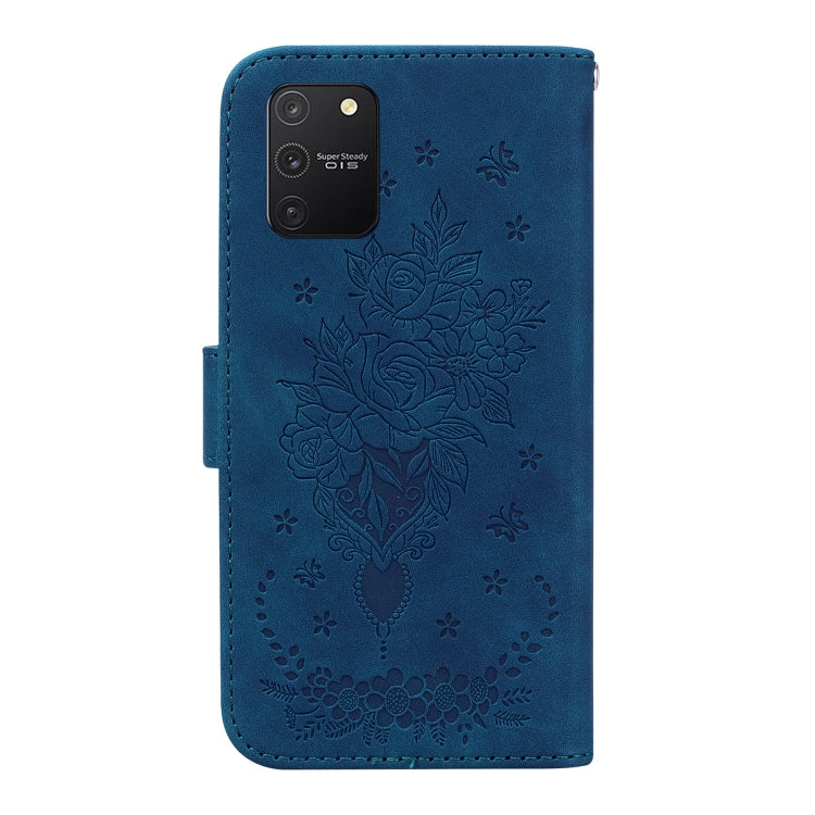 For Samsung Galaxy S10 Lite Butterfly Rose Embossed Leather Phone Case