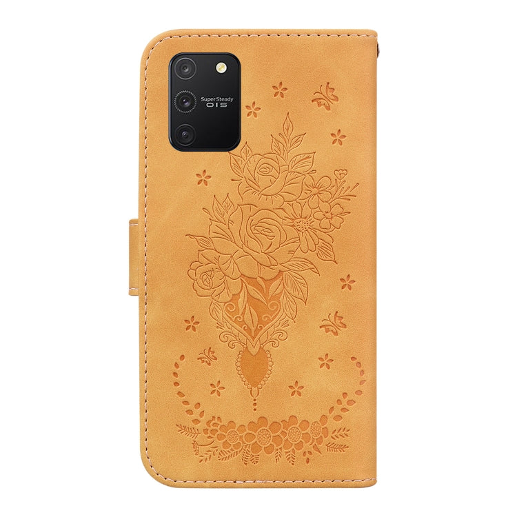 For Samsung Galaxy S10 Lite Butterfly Rose Embossed Leather Phone Case