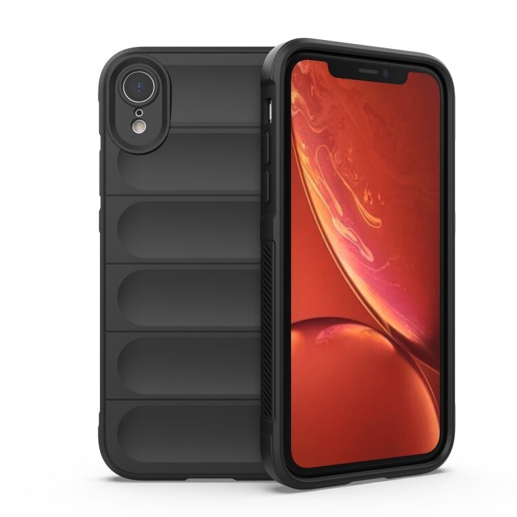 For iPhone XR Magic Shield TPU + Flannel Phone Case