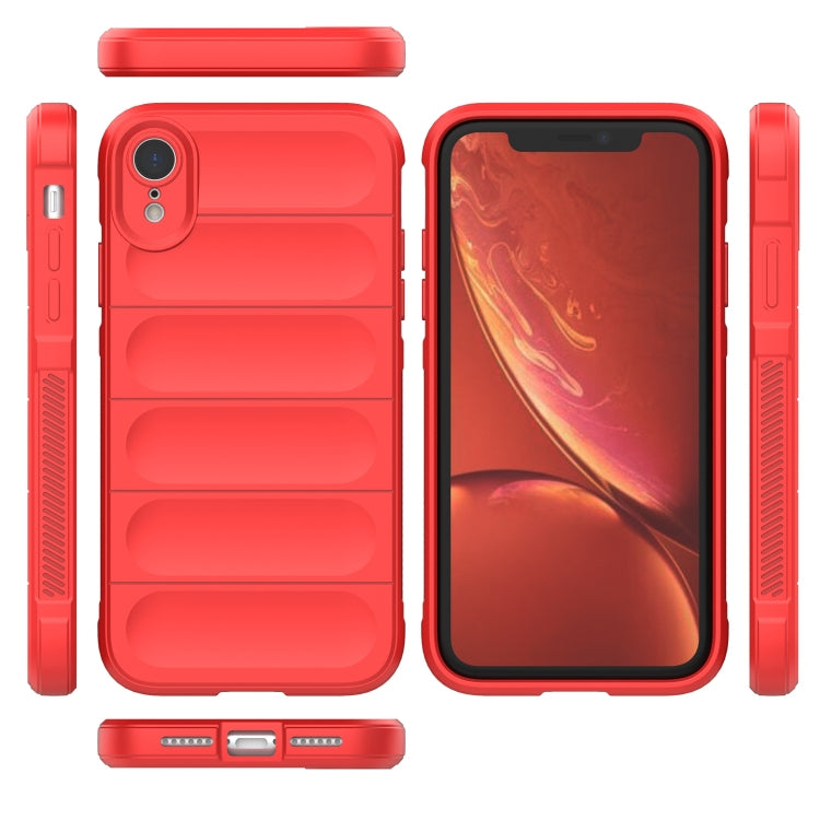For iPhone XR Magic Shield TPU + Flannel Phone Case