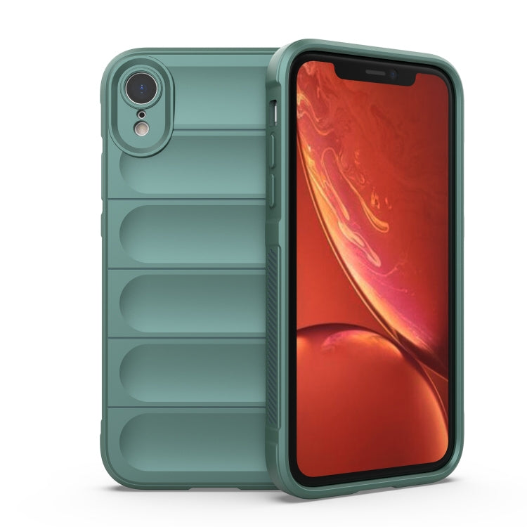 For iPhone XR Magic Shield TPU + Flannel Phone Case