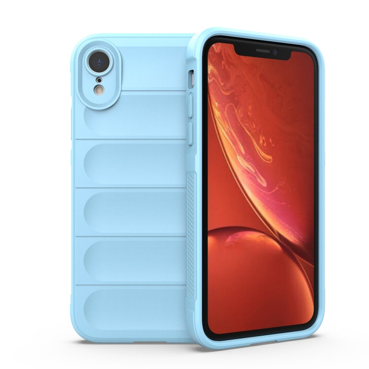 For iPhone XR Magic Shield TPU + Flannel Phone Case