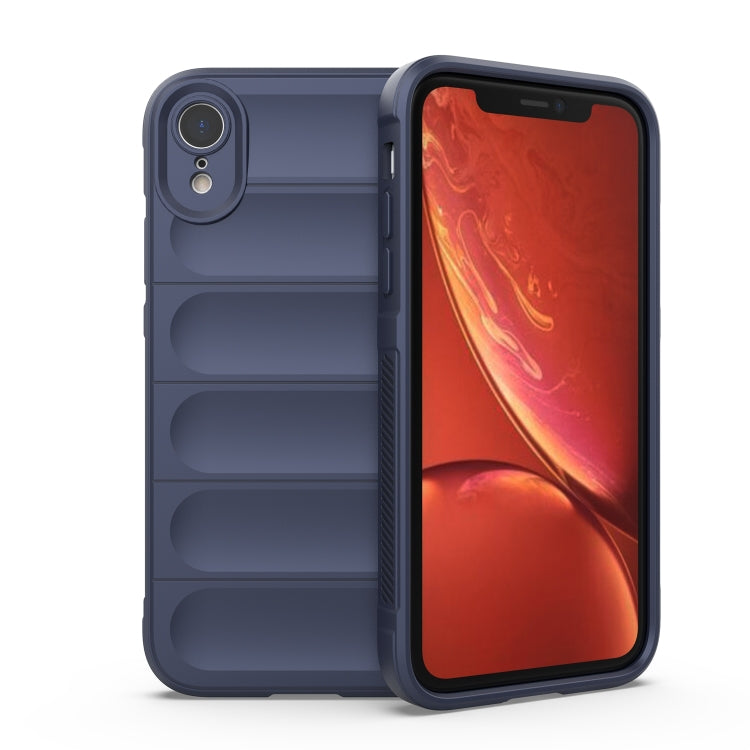 For iPhone XR Magic Shield TPU + Flannel Phone Case