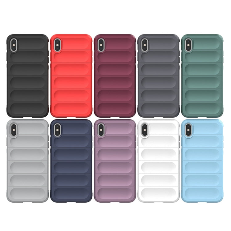 For iPhone X / XS Magic Shield TPU + Flannel Phone Case