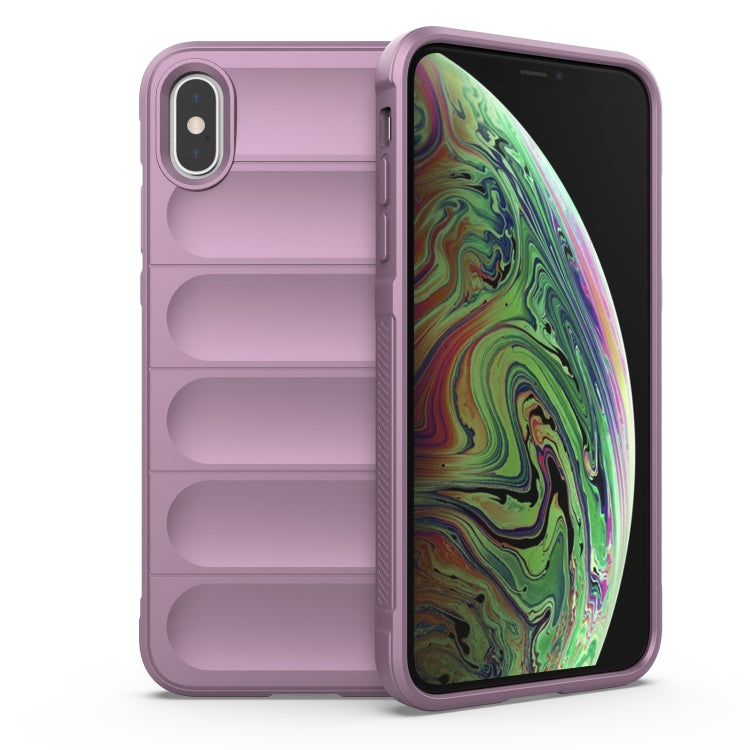 For iPhone XS Max Magic Shield TPU + Flannel Phone Case