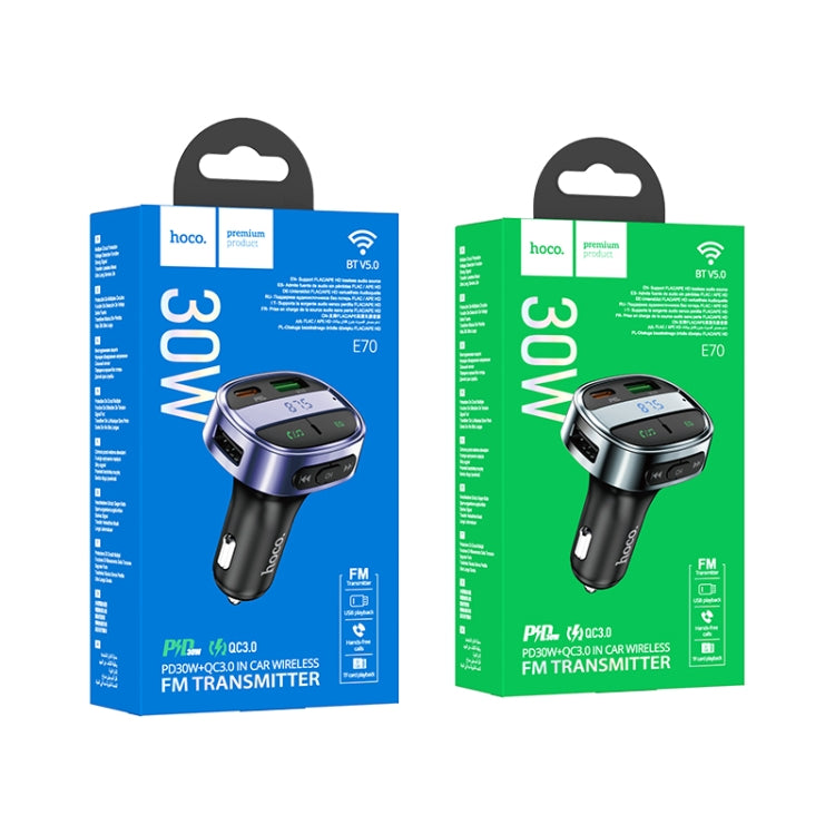 hoco E70 PD30W + QC3.0 Car Bluetooth FM Transmitter