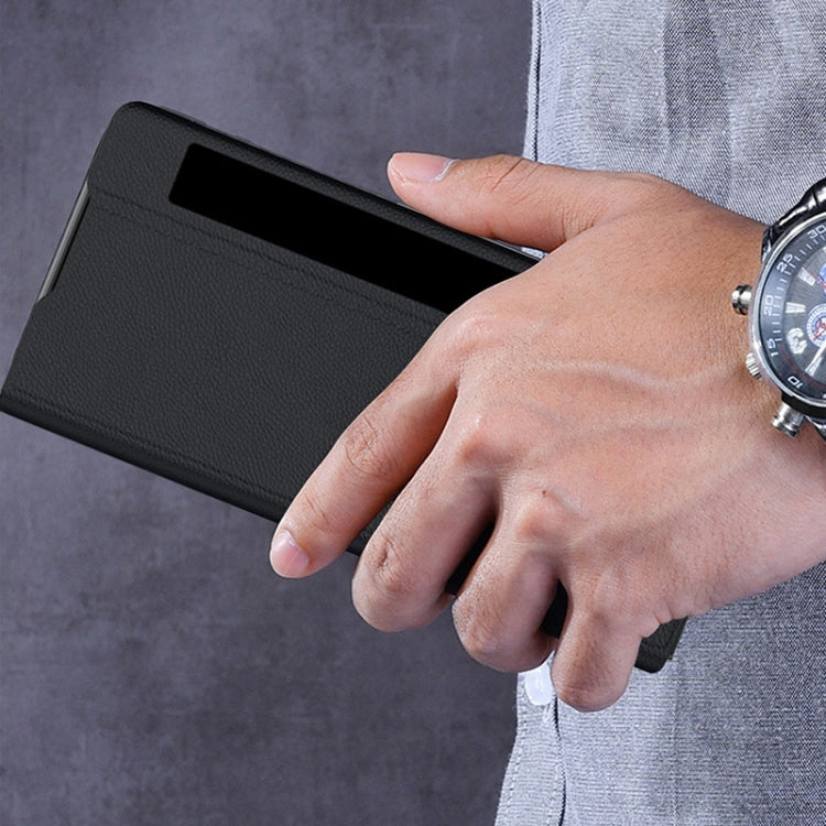 For vivo X Fold Window View Leather Folding Phone Case