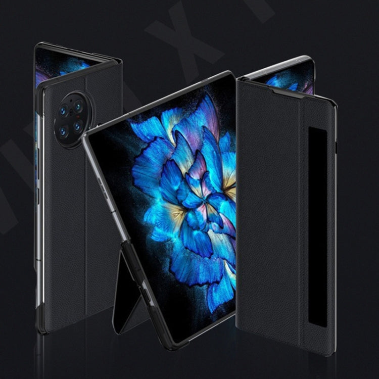 For vivo X Fold Window View Leather Folding Phone Case