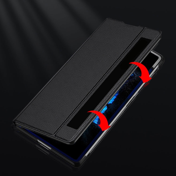 For vivo X Fold Window View Leather Folding Phone Case