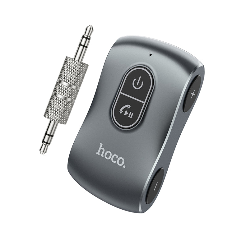 hoco E73 Tourxiang Car AUX Bluetooth Receiver(Metal Grey)