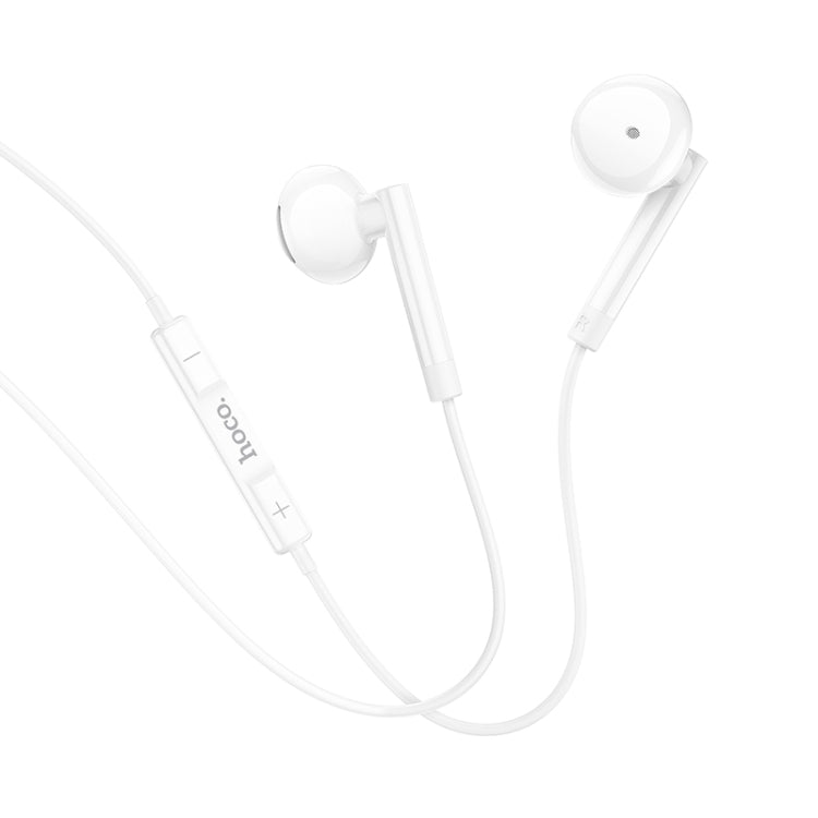 hoco M95 Type-C Wire-controlled Earphones with Mic & Digital Chip (White)