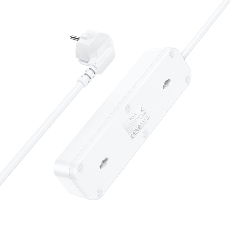 hoco NS2 3-position + 3-USB Extension Cord Socket, EU Plug
