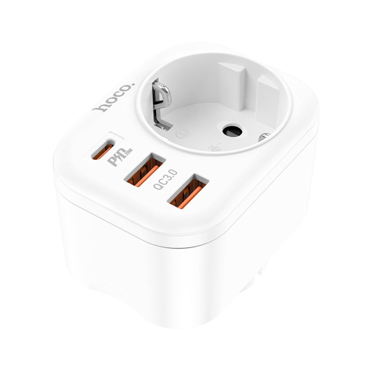 hoco NS3 Multifunctional Socket Including 1C+2A PD20W Ports, EU Plug