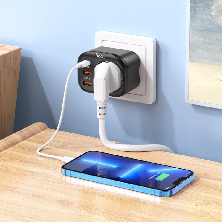 hoco NS3 Multifunctional Socket Including 1C+2A PD20W Ports, EU Plug