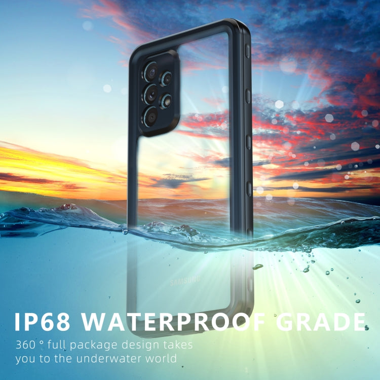 For Samsung Galaxy A53 5G RedPepper Transparent  Shockproof Waterproof PC + TPU Phone Case(Black)
