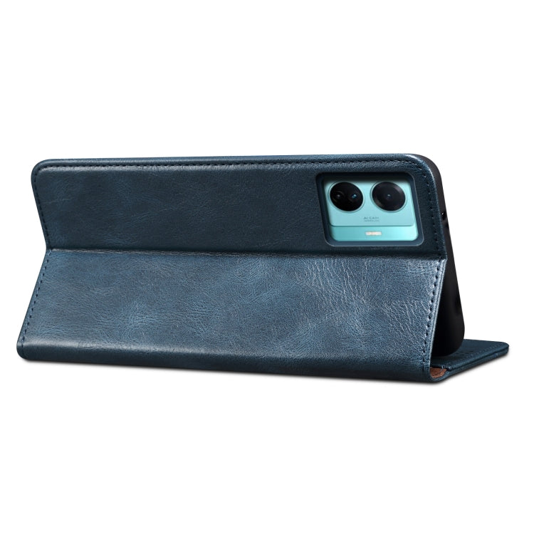 For vivo S15e / T1 5G Snapdragon 778G Oil Wax Crazy Horse Texture Leather Phone Case