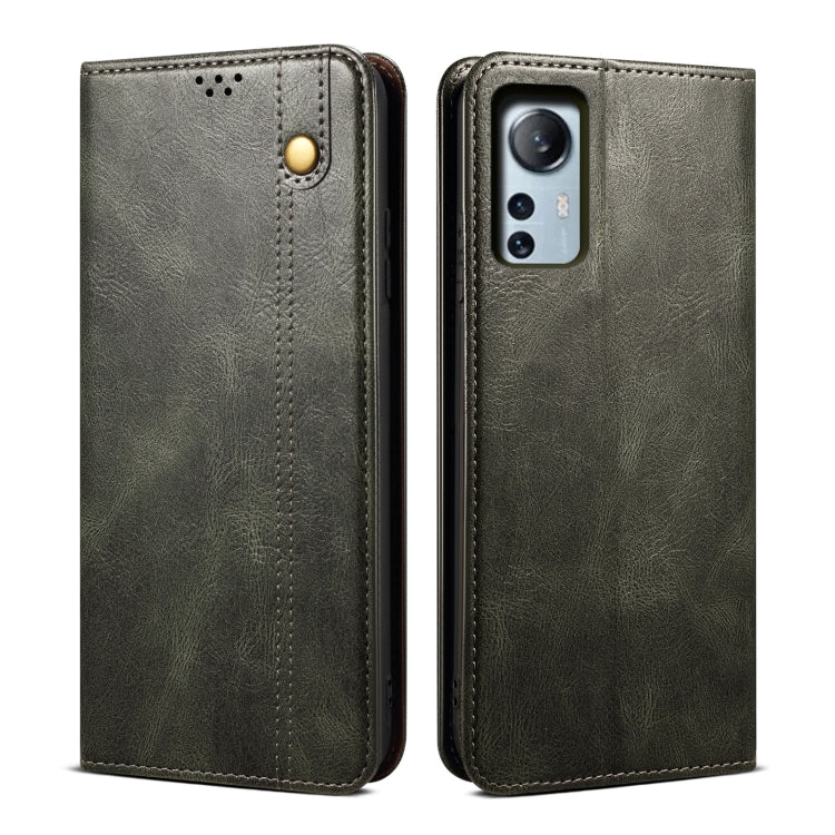 For Xiaomi 12 Lite Oil Wax Crazy Horse Texture Leather Phone Case