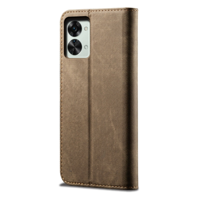 For OnePlus Nord 2T Denim Texture Leather Phone Case