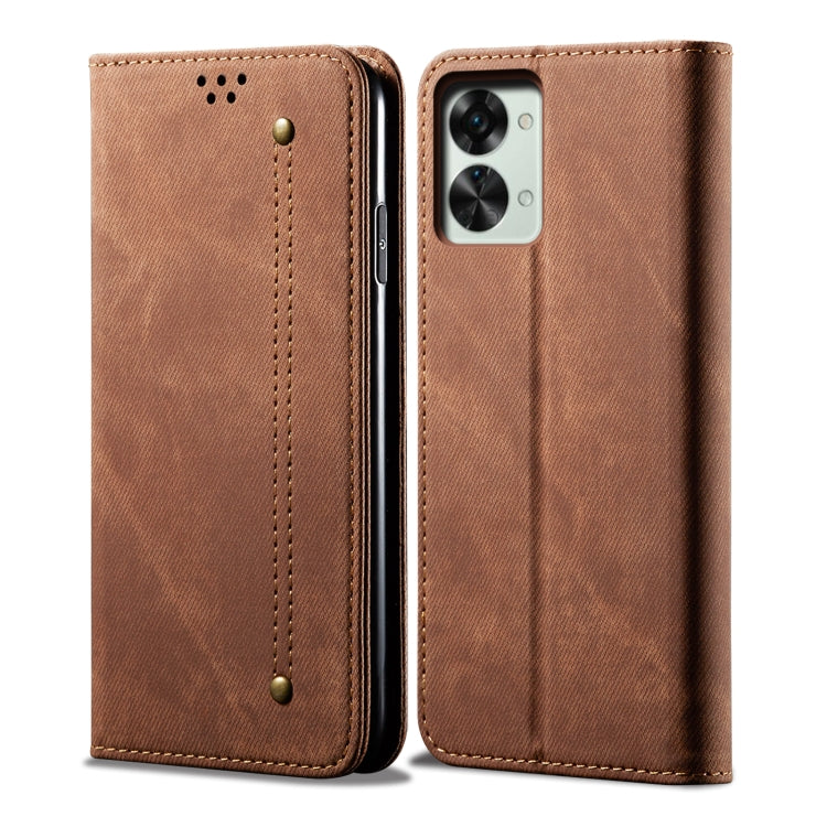 For OnePlus Nord 2T Denim Texture Leather Phone Case