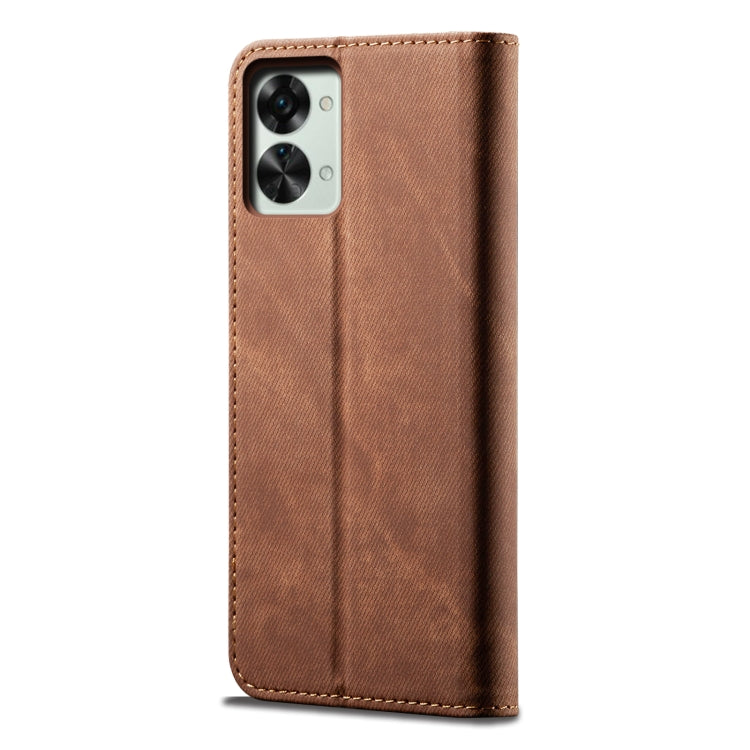 For OnePlus Nord 2T Denim Texture Leather Phone Case
