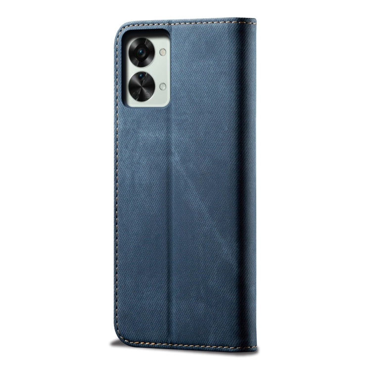 For OnePlus Nord 2T Denim Texture Leather Phone Case