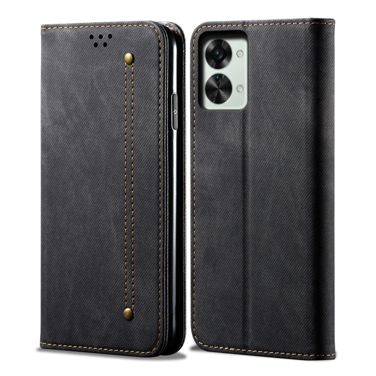 For OnePlus Nord 2T Denim Texture Leather Phone Case
