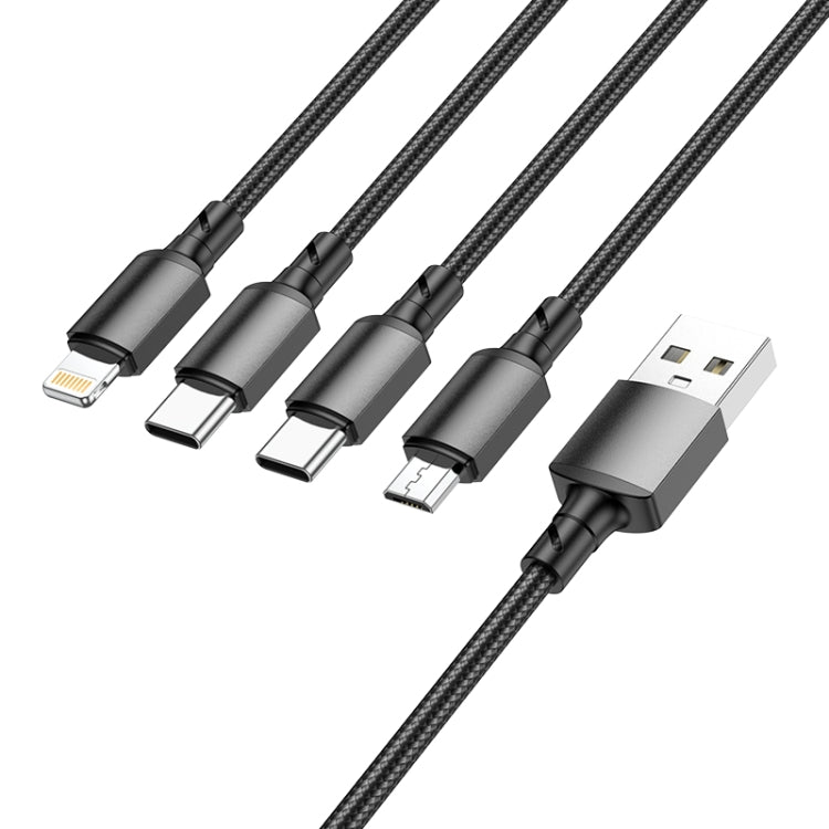 Borofone BX72 Dual Type-C / USB-C + 8 Pin + Micro USB 4 In 1 Charging Cable,Length: 1m