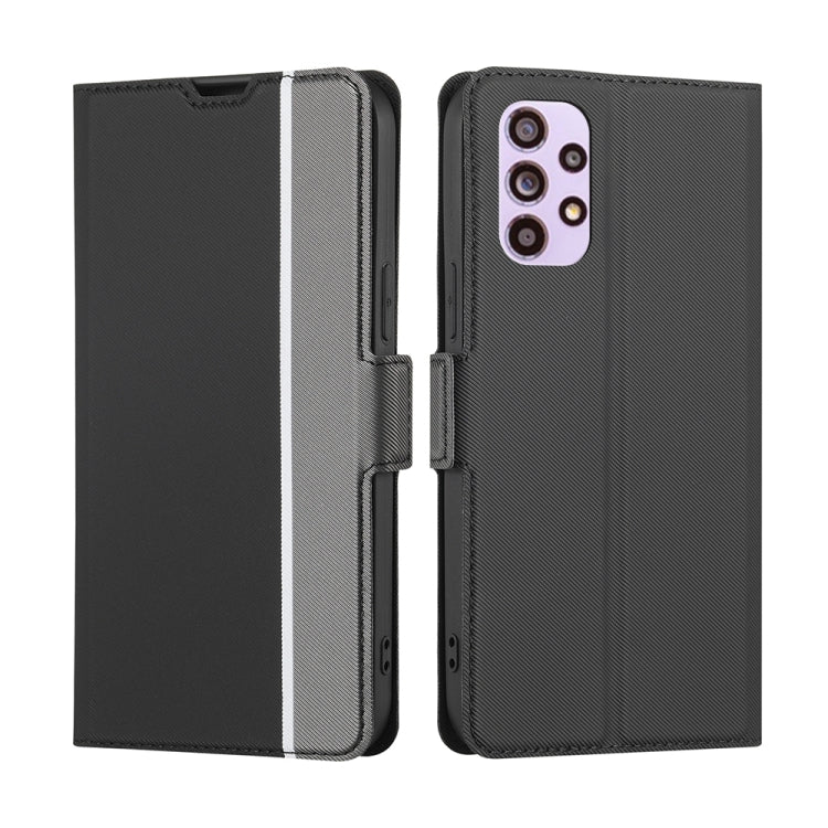 For Samsung Galaxy A33 5G Twill Texture Side Button Leather Phone Case