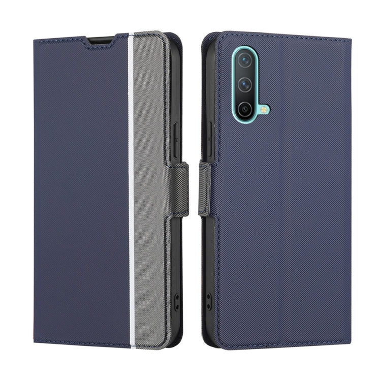 For OnePlus Nord CE 5G Twill Texture Side Button Leather Phone Case