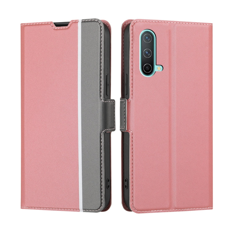 For OnePlus Nord CE 5G Twill Texture Side Button Leather Phone Case