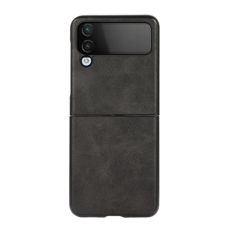 For Samsung Galaxy Z Flip4 Two-color Calf Texture Shockproof Phone Case