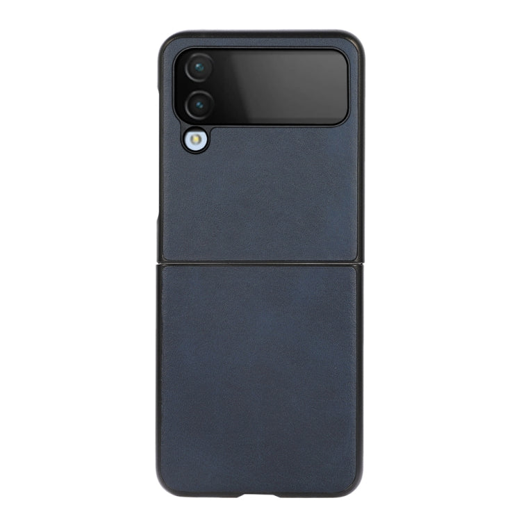 For Samsung Galaxy Z Flip4 Two-color Calf Texture Shockproof Phone Case