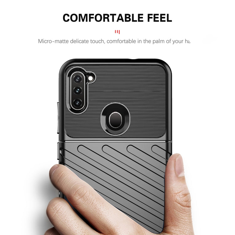 For Galaxy A11 Thunderbolt Shockproof TPU Soft Case(Dark Green)