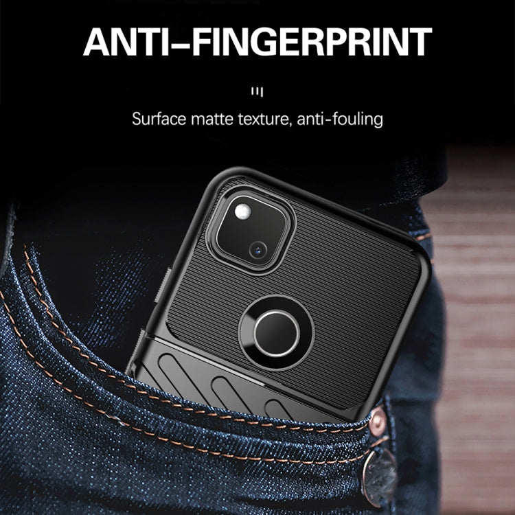For Google Pixel 4a Thunderbolt Shockproof TPU Soft Case(Dark Green)