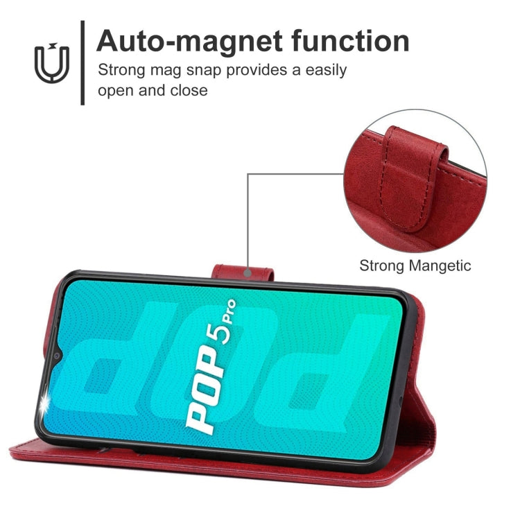 For Tecno Pop 5 Pro Leather Phone Case