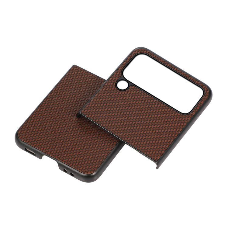 For Samsung Galaxy Z Flip4 Carbon Fiber Texture Shockproof Protective Phone Case