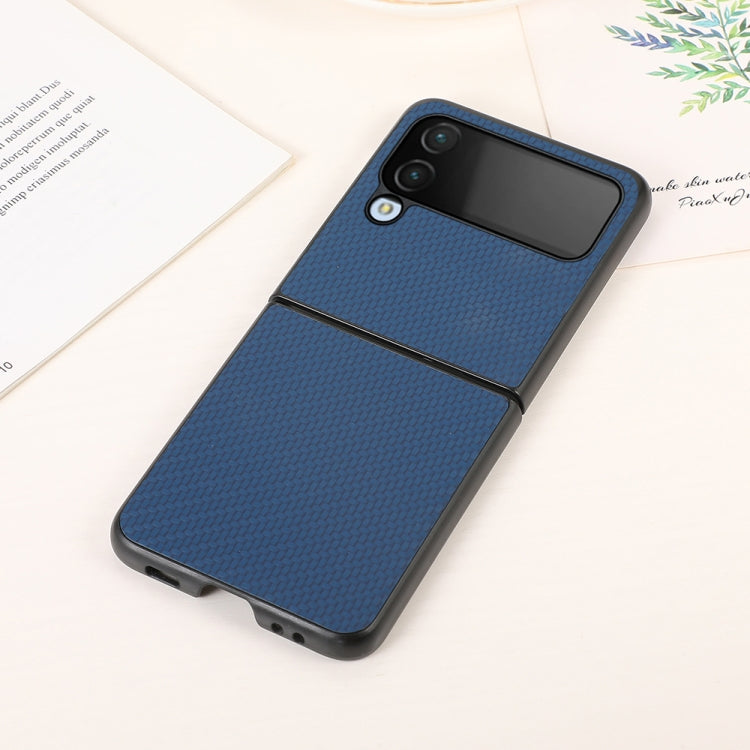 For Samsung Galaxy Z Flip4 Carbon Fiber Texture Shockproof Protective Phone Case