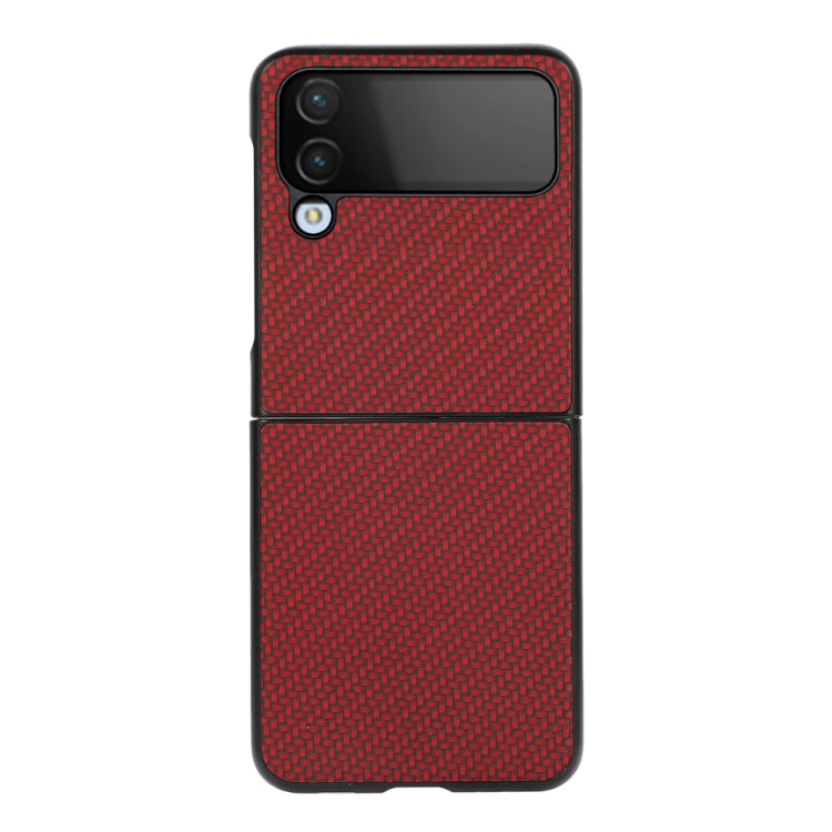 For Samsung Galaxy Z Flip4 Carbon Fiber Texture Shockproof Protective Phone Case