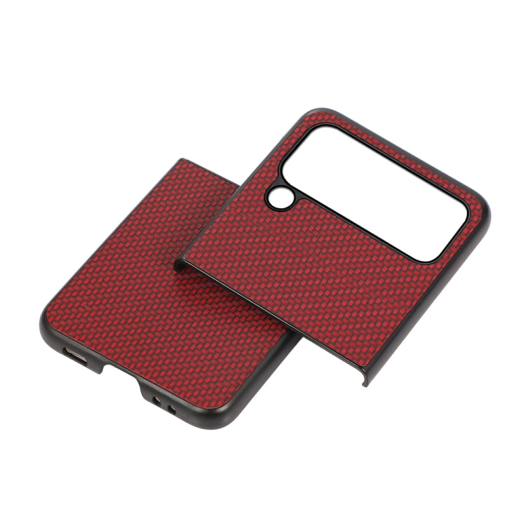 For Samsung Galaxy Z Flip4 Carbon Fiber Texture Shockproof Protective Phone Case