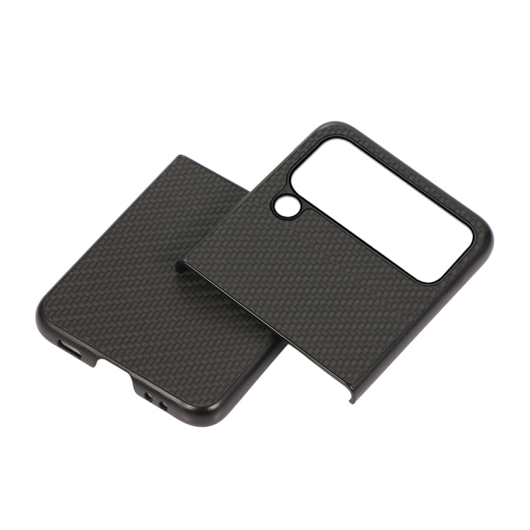 For Samsung Galaxy Z Flip4 Carbon Fiber Texture Shockproof Protective Phone Case