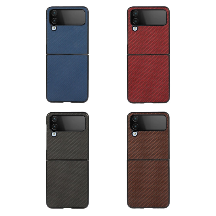 For Samsung Galaxy Z Flip4 Carbon Fiber Texture Shockproof Protective Phone Case